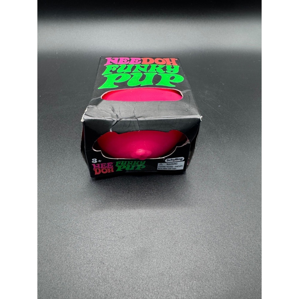 Schylling NeeDoh Funky Pup Pink Squishy Stress Toy Fidget Sensory New in Box